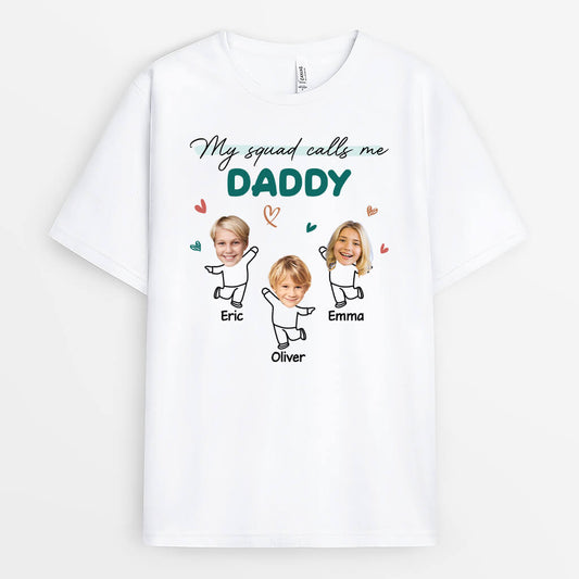 1962AUK1 personalised my squad calls me grandpa dad t shirt