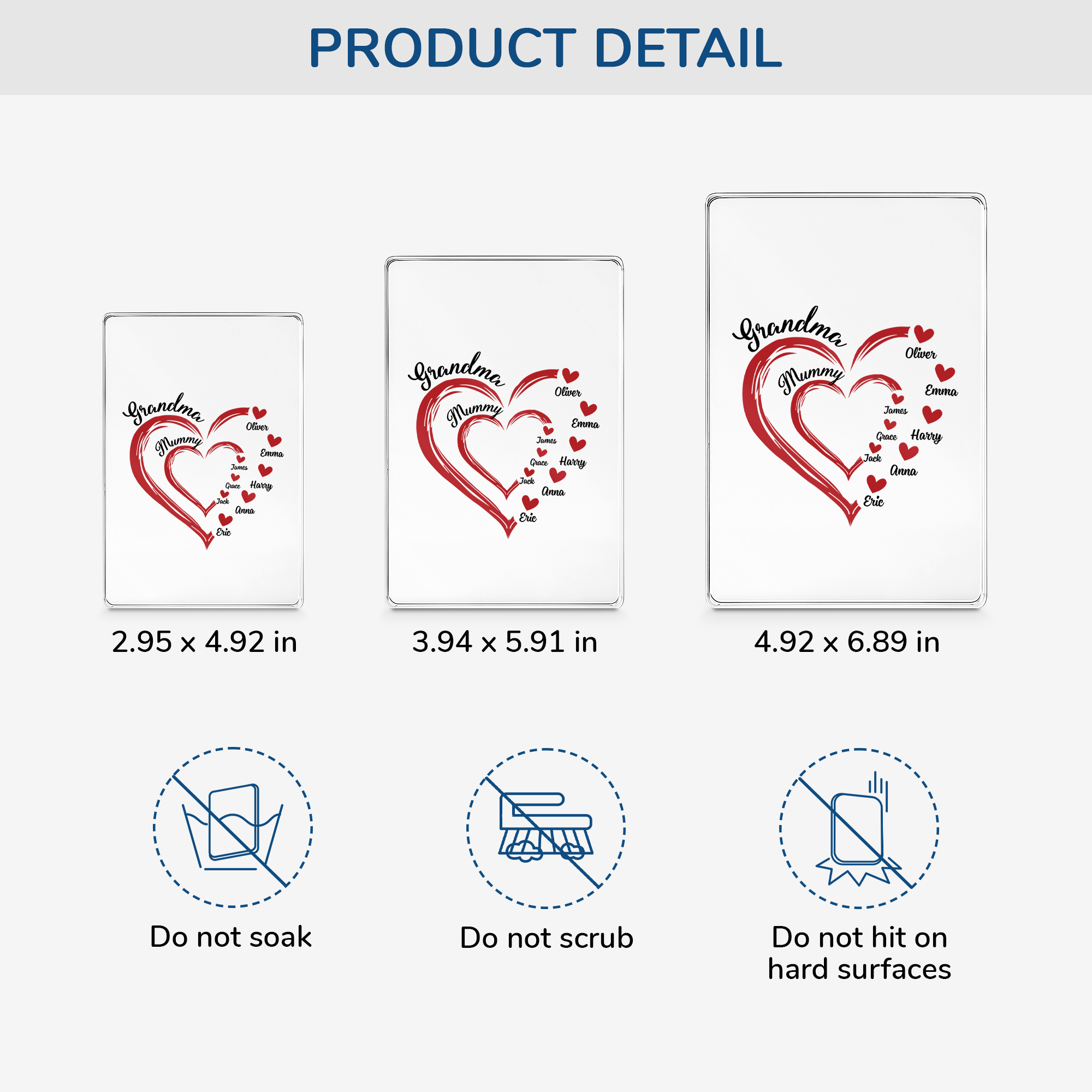 1969RUK3 personalized gifts for grandma rectangle acrylic plaques 1969R