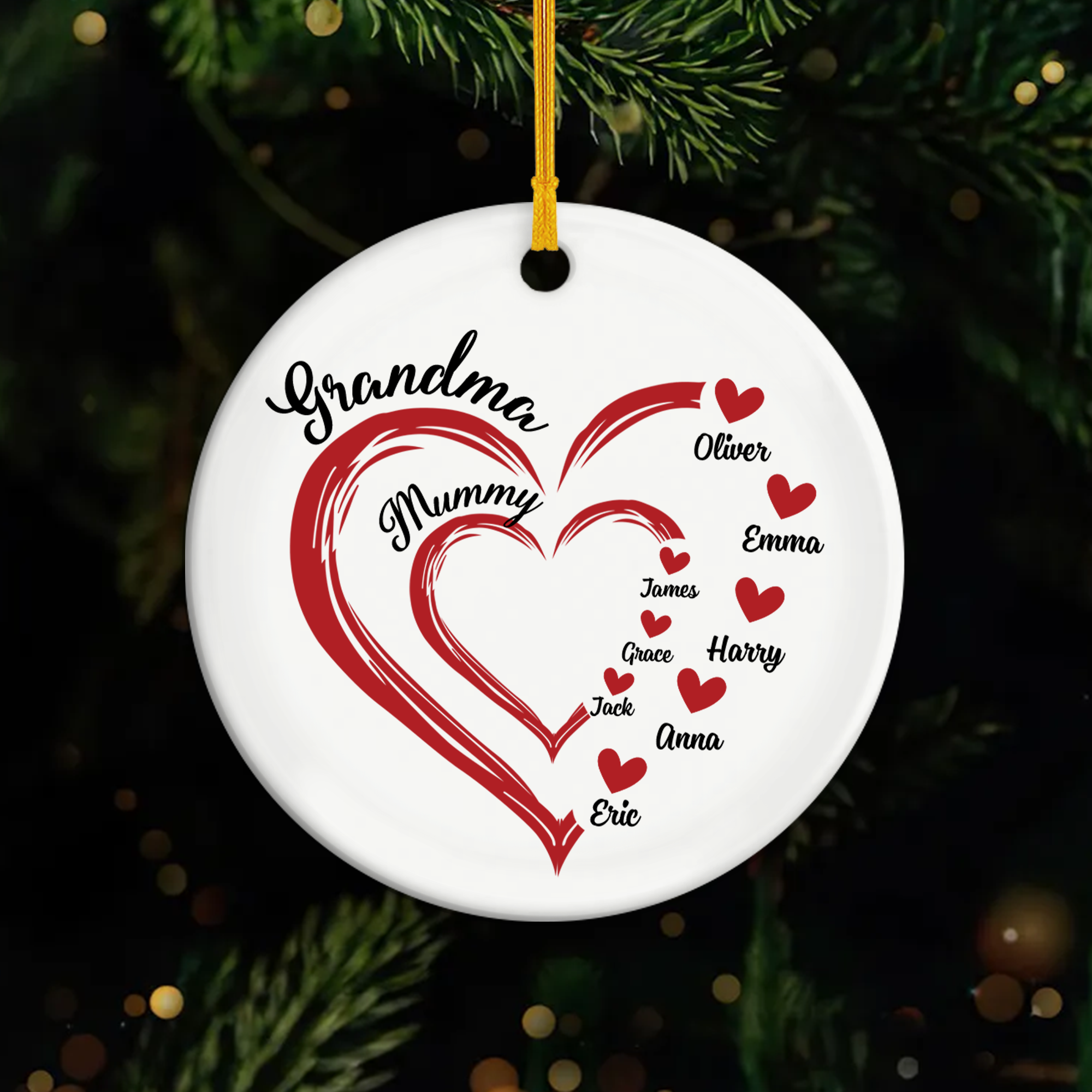 1969UK1 personalized ceramic ornaments unique gifts for grandma 1969