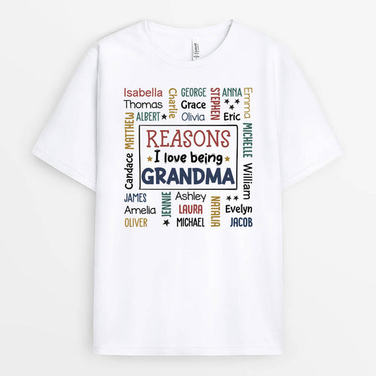 1983AUK1 personalised reasons i love being grandfather grandmother t shirt