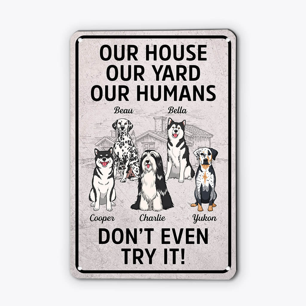 1990EUK1 personalised dont even try it dog version mental sign_2