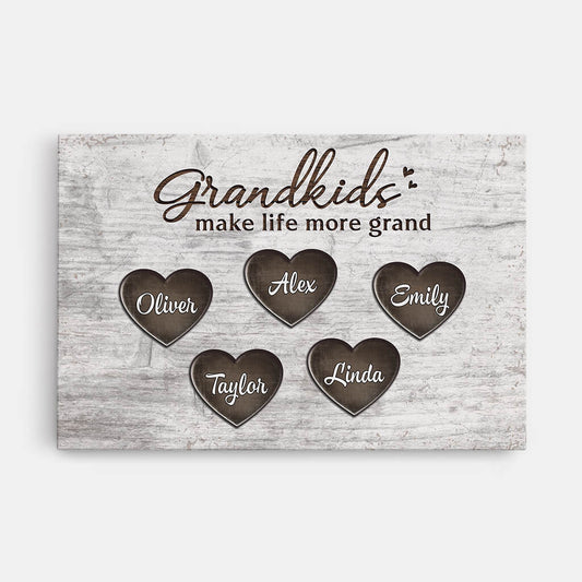 2017CUK1 personalised grandkids make life wonderful canvas
