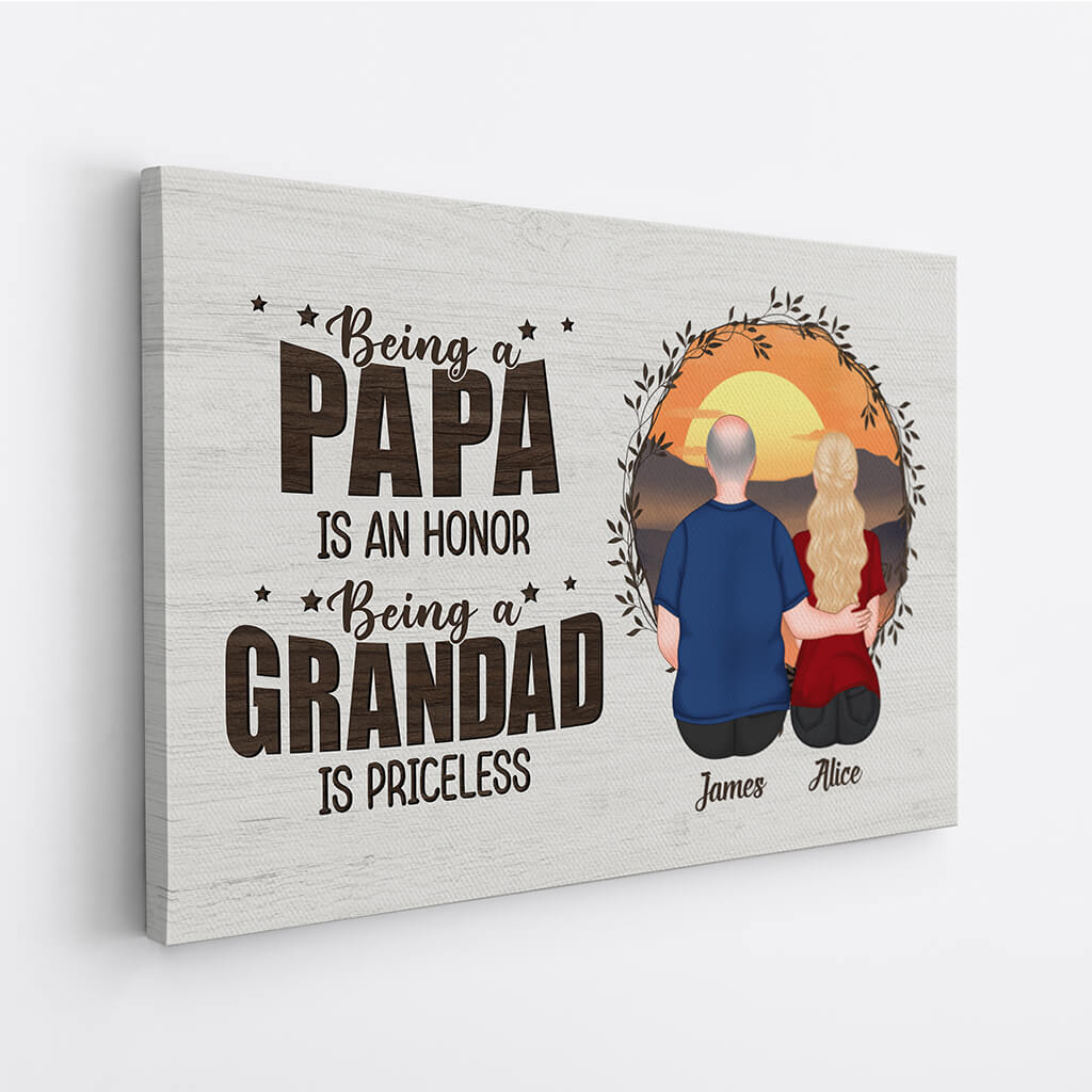 2028CUK2 personalised being a daddy is an honor being a grandpa is priceless canvas_bf0f1c64 61de 40c5 af00 95a521cd999b