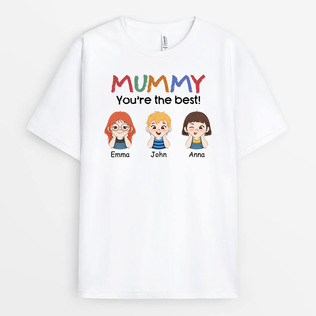 2031AUK1 personalised mummy youre the best t shirt