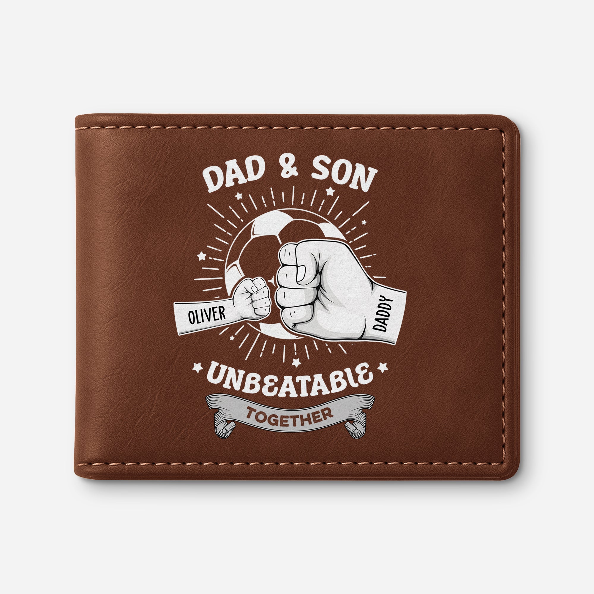 2057JUK1 personalised dad son unbeatable soccer wallet 2057J5I7B