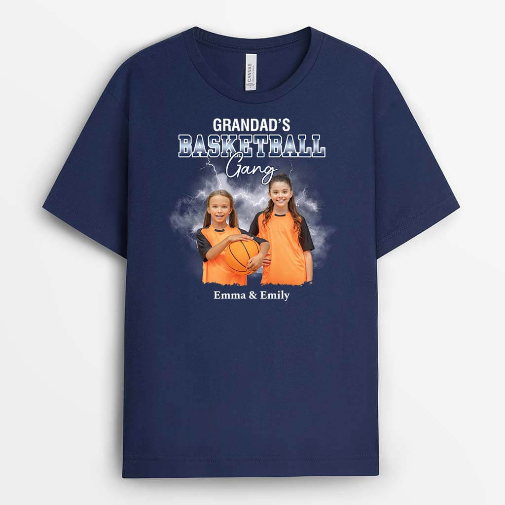 2073AUK2 personalised grandads football gang t shirt