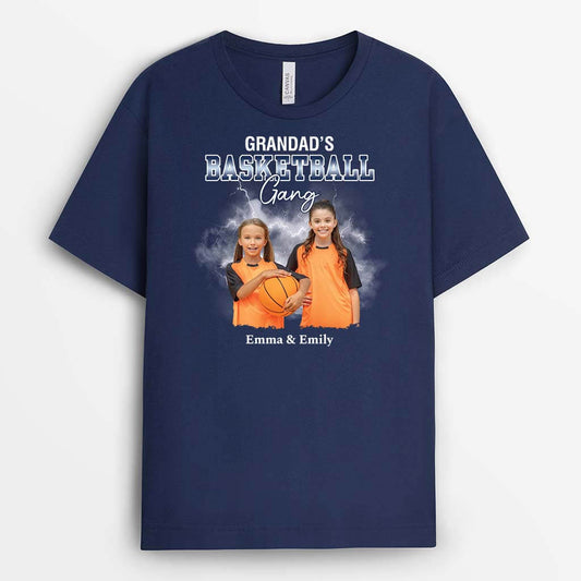 2073AUK2 personalised grandads football gang t shirt
