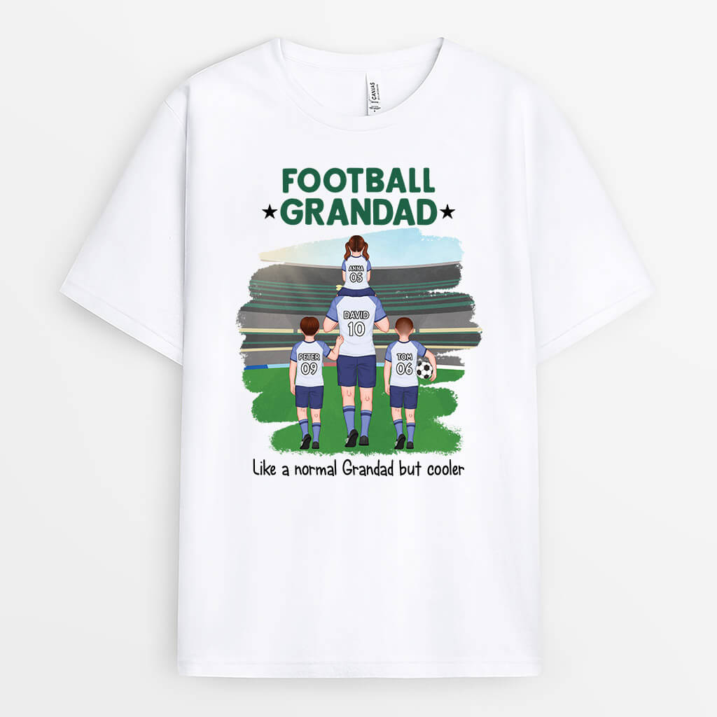 2076AUK1 personalised football daddy t shirt