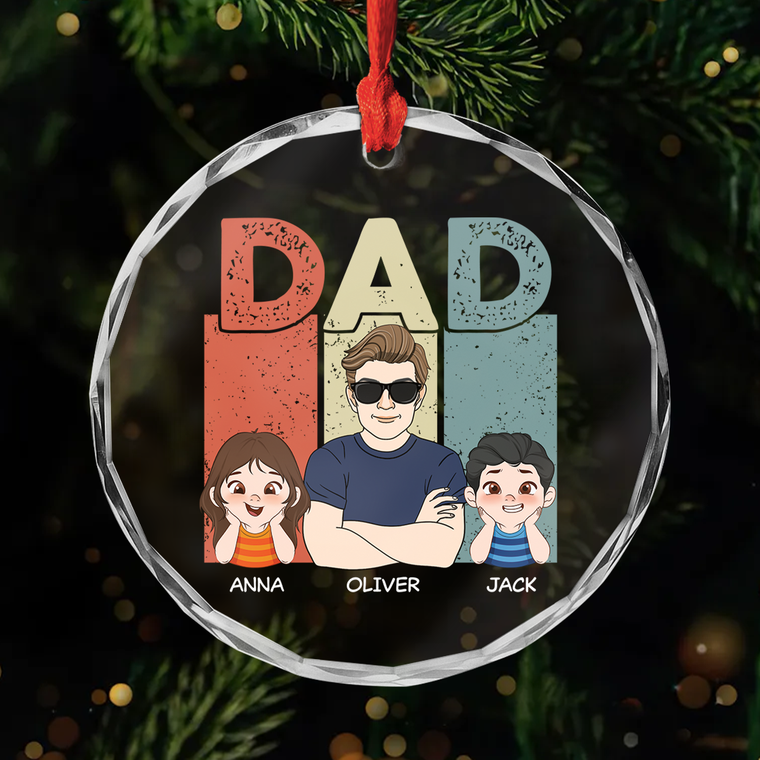 2101OUS1 papa gang glass ornament personalized christmas gifts for dad 2101O3H8B