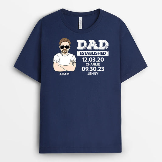 2125AUK1 personalised this great dad established t shirt