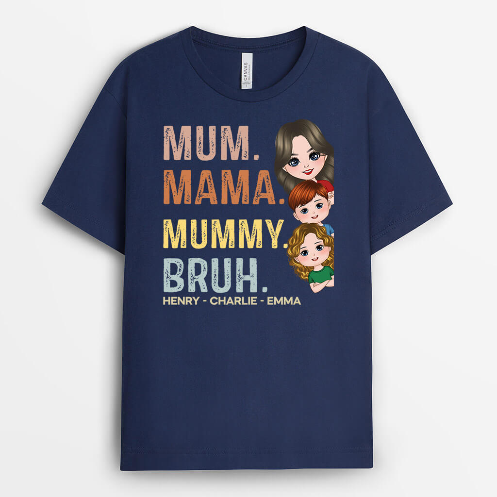 2126AUK1 personalised great mum and kids t shirt