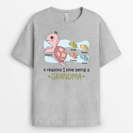 2129AUK1 personalised four reasons i love being a grandma t shirt_7f7387c9 2b3f 4c76 90b1 557f704b9942