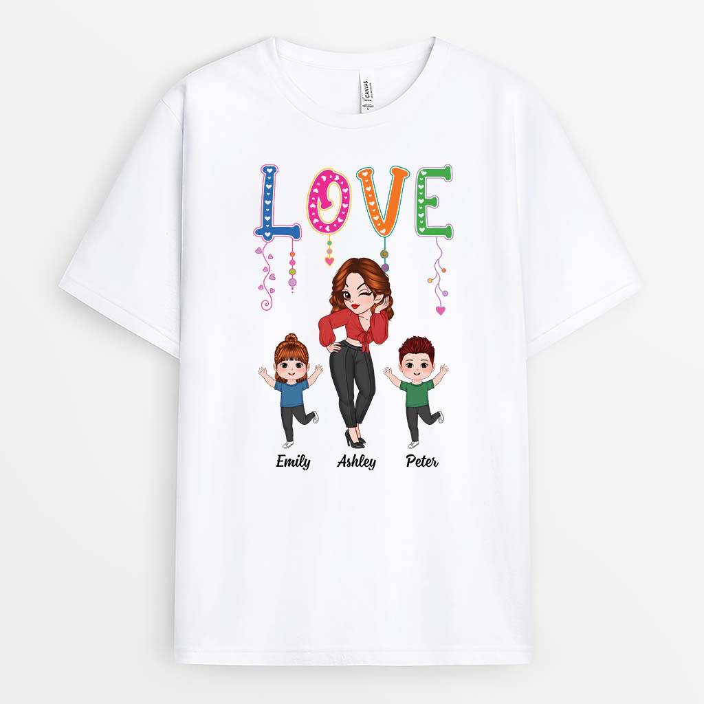 Personalised Mum Love T-Shirt