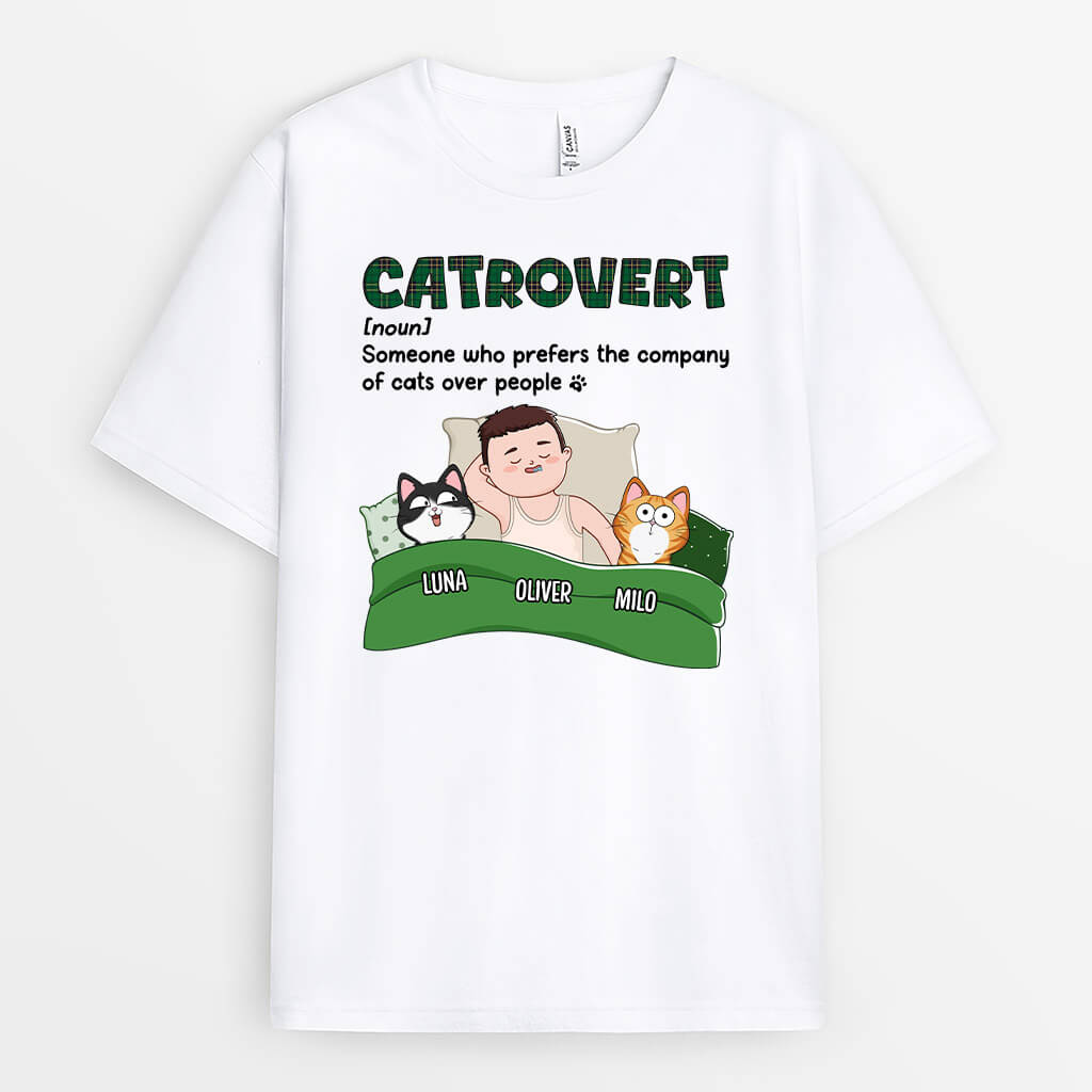 2157AUK1 personalised im cattrovert t shirt
