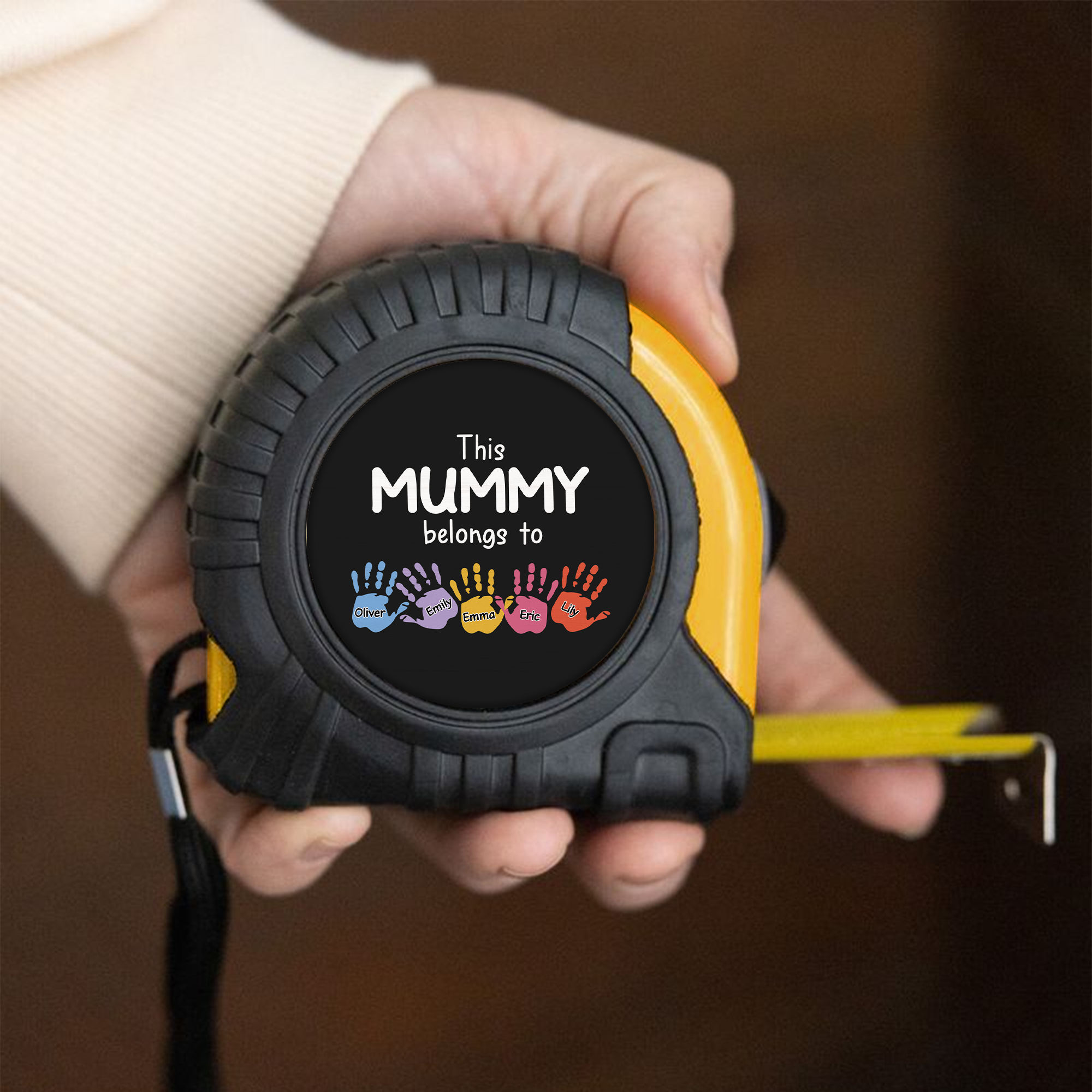2169OUK2 personalized dad gifts measuring tape with handprints 2169O6N5B