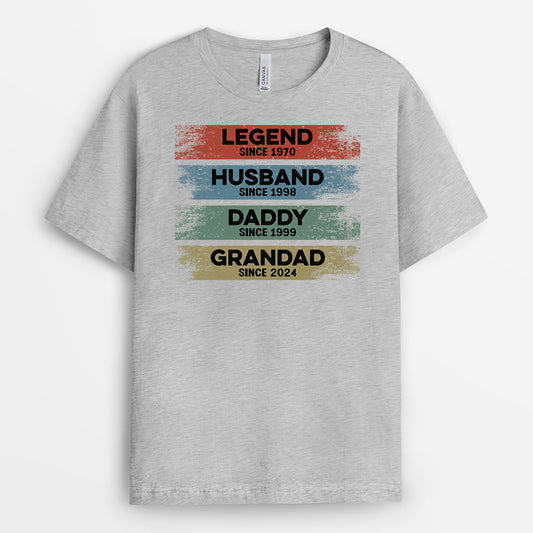 2193AUK1 custom gifts for grandads legend grandad since t shirt 2193A5L5B