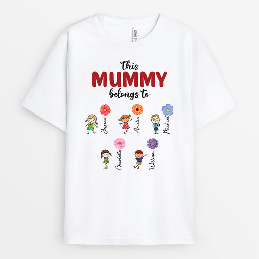 2198AUK1 personalised this awesome grandma mummy belongs to t shirt