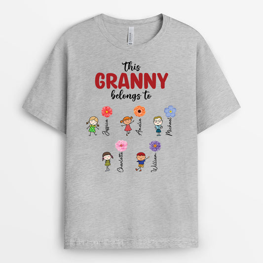 2198AUK2 personalised this awesome grandma mummy belongs to t shirt