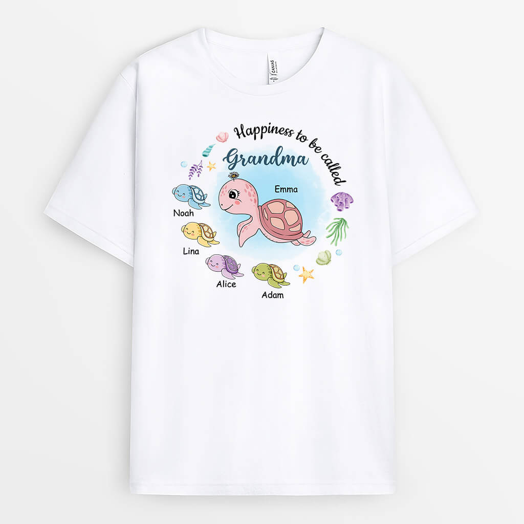 2214AUK1 appiness to be called grandma turtles  custom t shirt for her_5958fca4 f3a6 4418 8b79 bd123e12441a