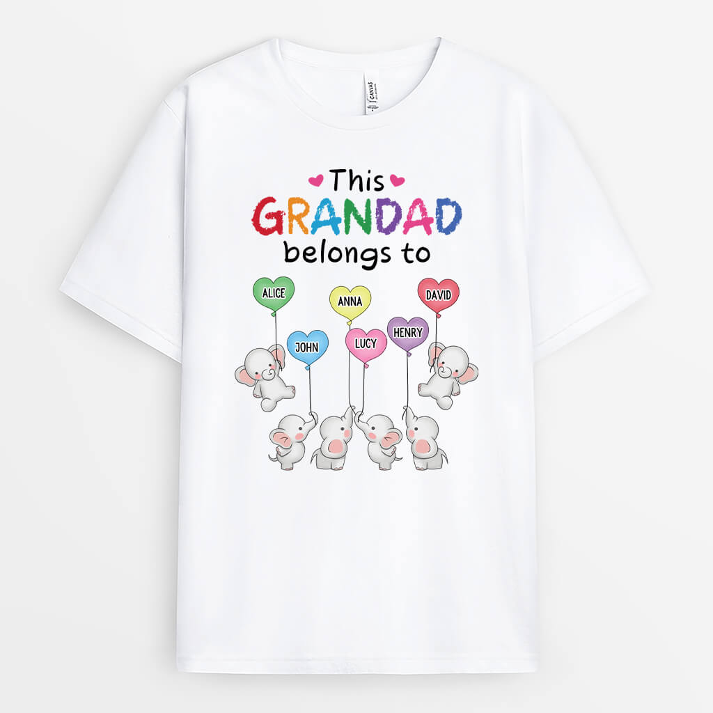 2215AUK1 personalised this super great grandpa daddy belongs to t shirt