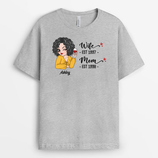2226AUK2 personalised wife mummy grandma t shirt