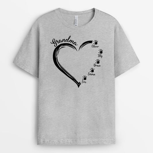 2233AUK1 personalised mummy with heart t shirt