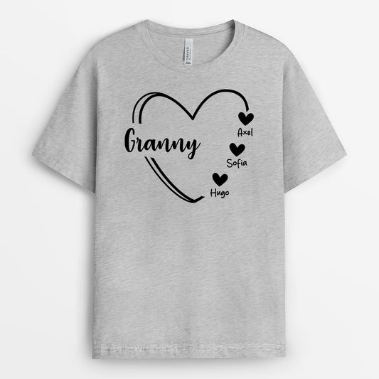 2235AUK2 personalised mama with heart t shirt