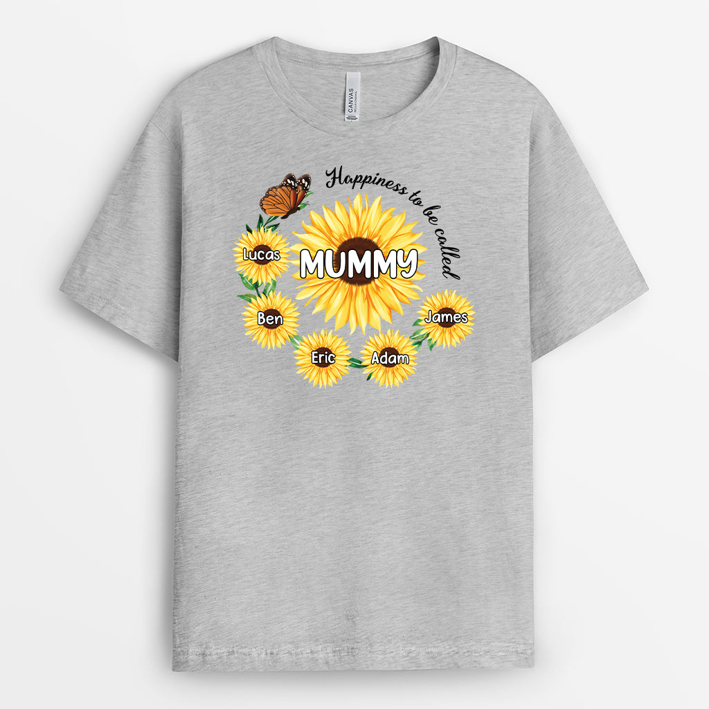 2251AUK2 personalised best happiness is being a grandma t shirt