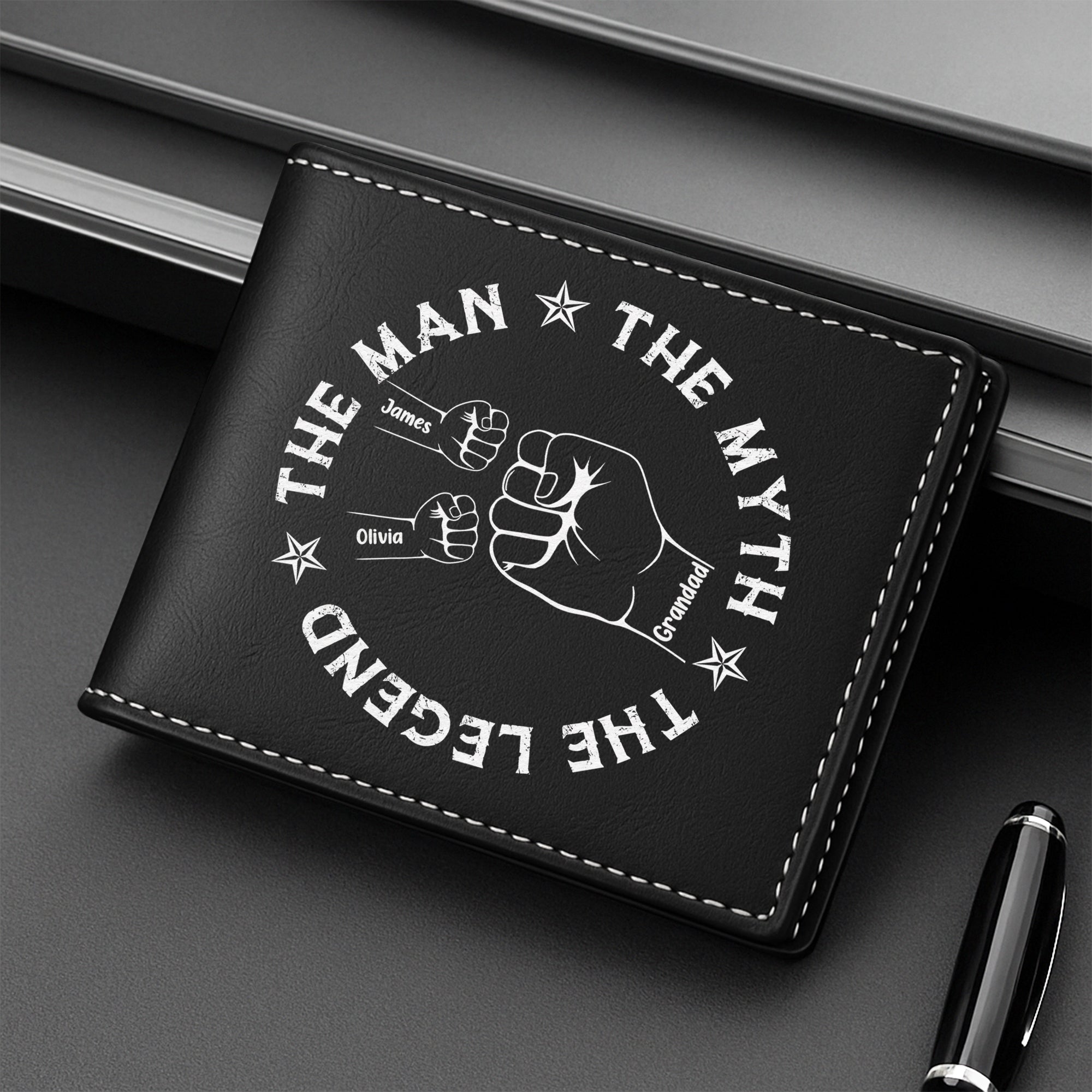 2261JUK2 personalised man myth legend leather wallet 2261J6I5B