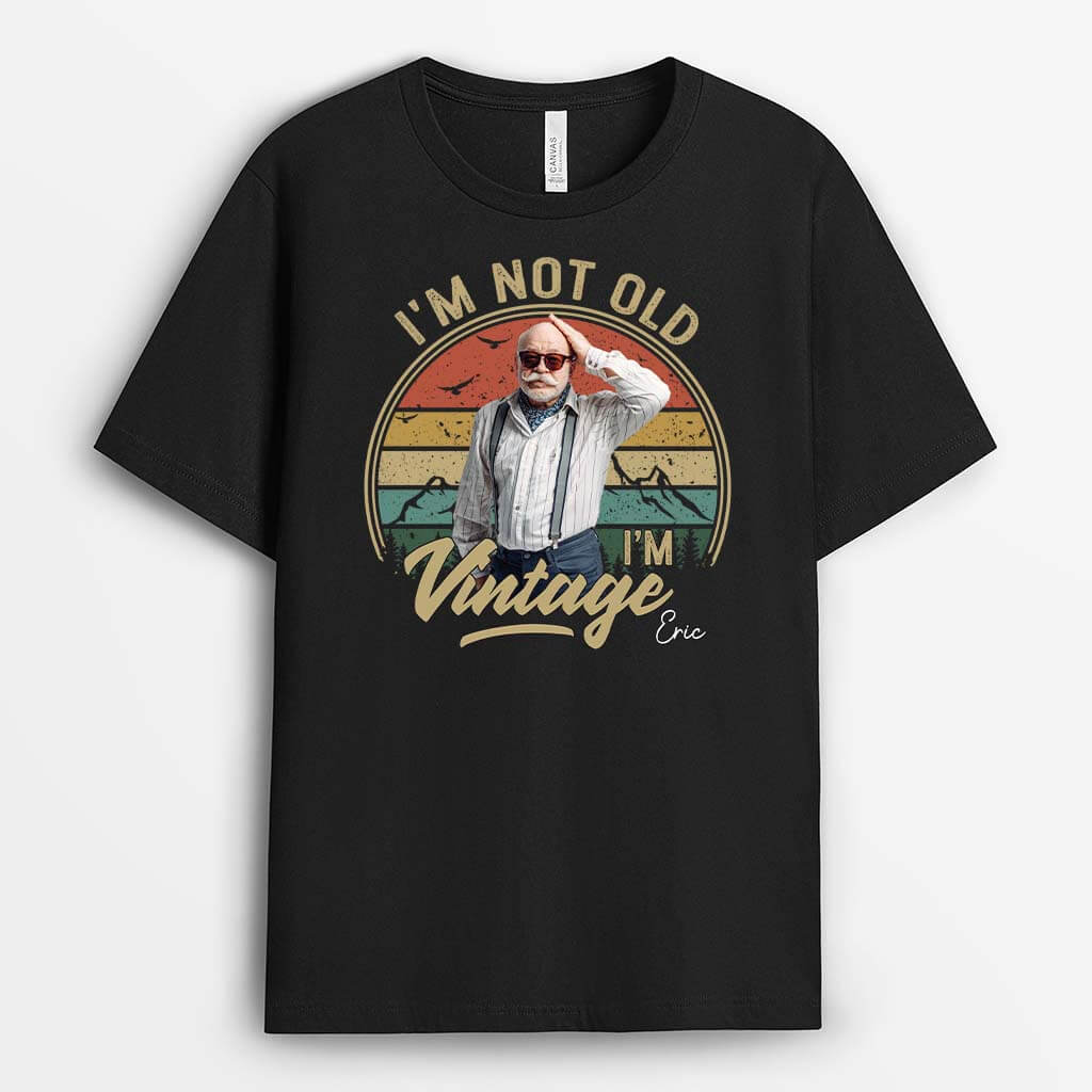 2267AUK1 personalised im not old im just vintage t shirt