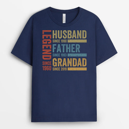 2274AUK2 personalised best legend husband daddy and grandpa since t shirt_aa9f2138 29e5 4bab 978f f49c365a6f96