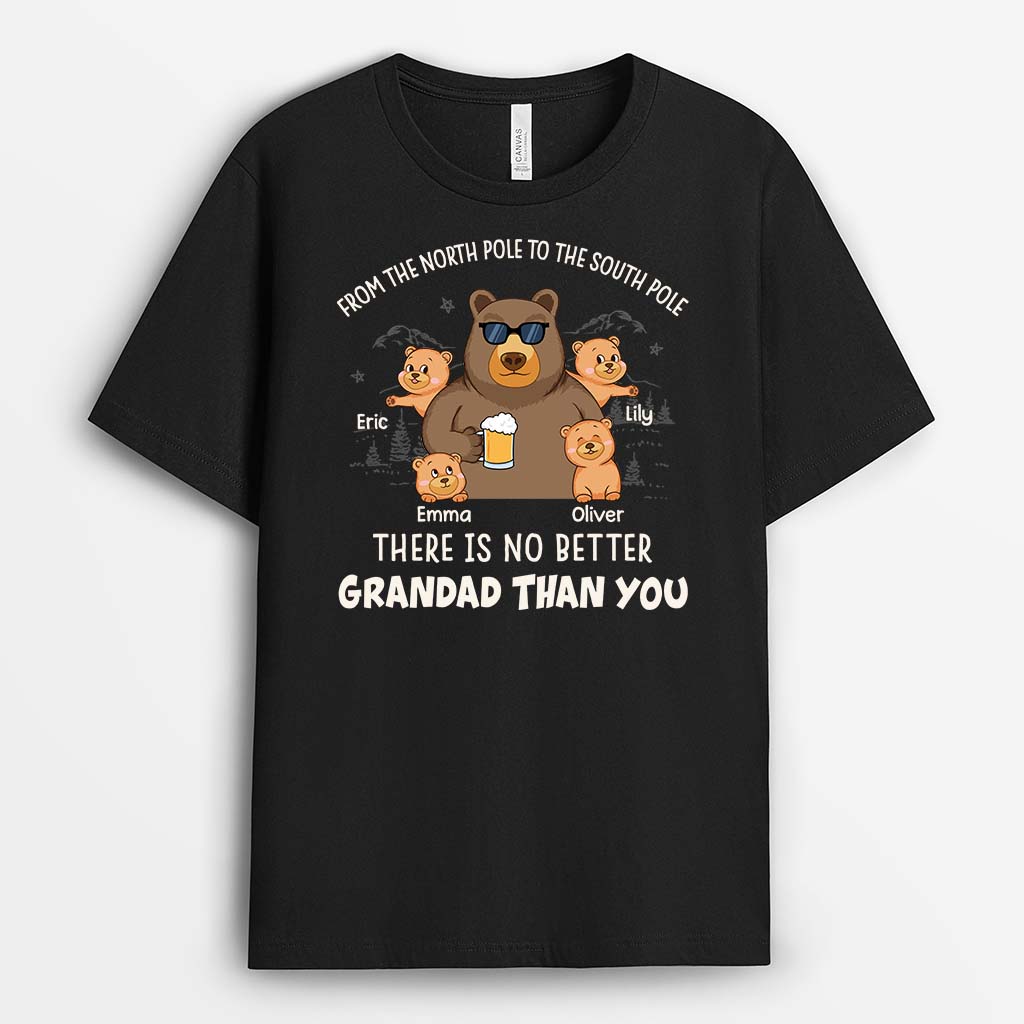 2298AUK2 personalised from the north pole to the south pole there is no better dad than you t shirt_56edab29 4699 4bd1 a2eb 8b9a8f5e231f
