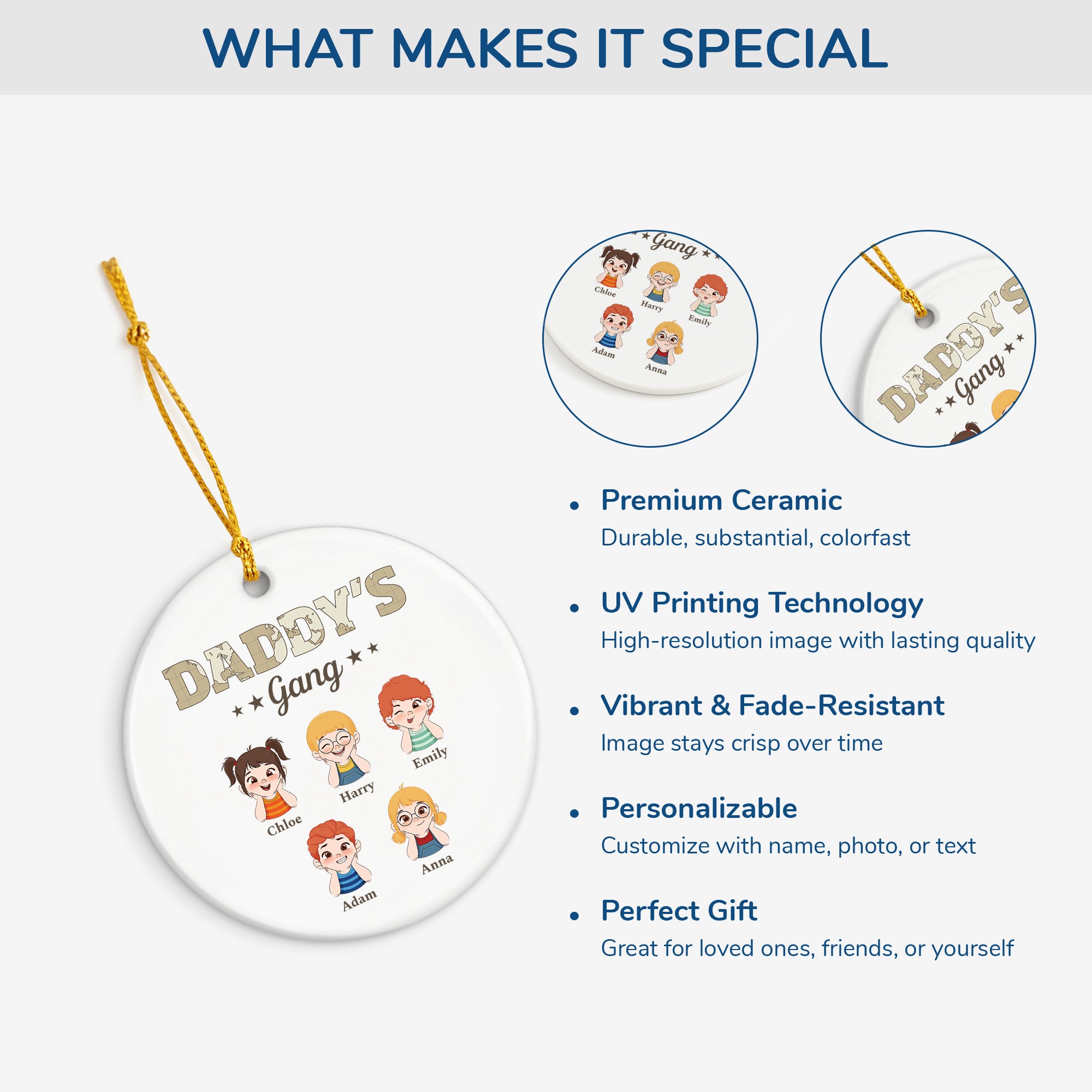 2317OUS4 personalized christmas gifts for dad ceramic xmas ornaments 2317OKM8B