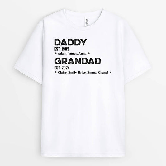 2318AUK1 personalised dad and grandad t shirt