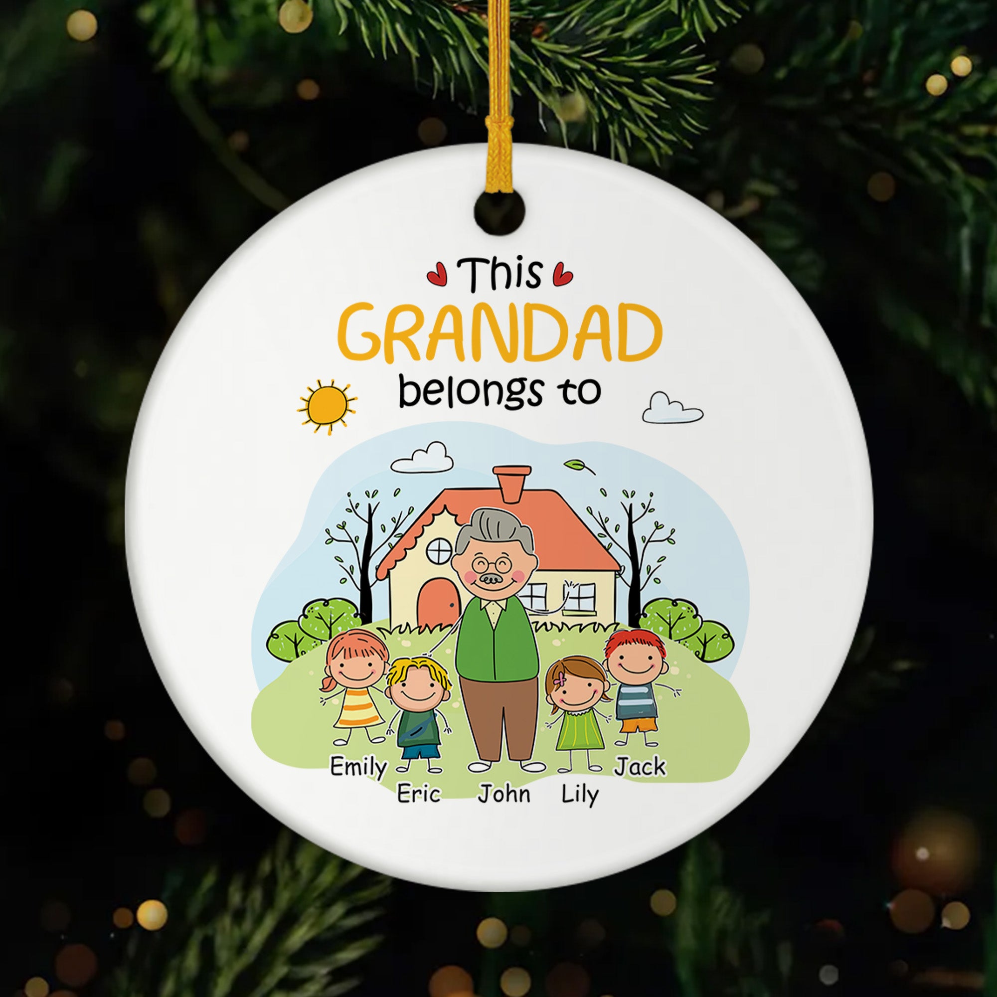 2361OUK1 ceramic ornaments with grandkids names_ custom xmas gifts for grandparents 2361O6L5B