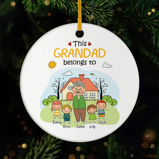 2361OUK1 ceramic ornaments with grandkids names_ custom xmas gifts for grandparents 2361O6L5B
