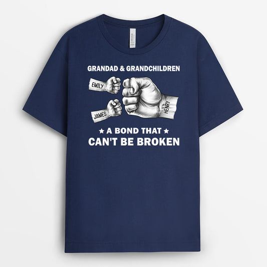 2364AUK2 personalised dad and children a bond that cant be broken t shirt_9ef1ee5f 9dd2 4fd9 80ae 541f39428f25