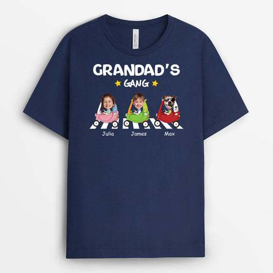 2406AUK2 personalised dads grandads gang kids and pets cars t shirt_677f9b44 343c 4e40 87d8 6a2ca102e4e3