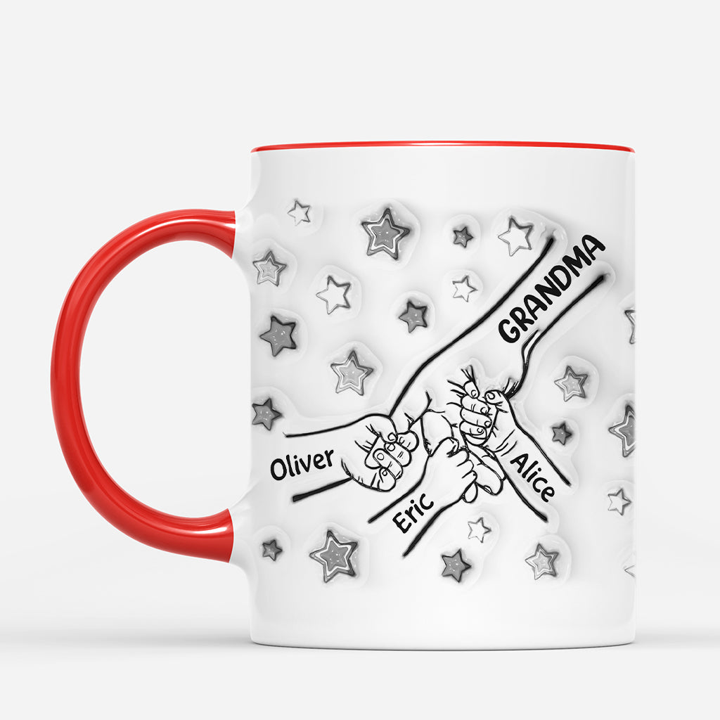 2410MUK2 personalised dad and kids fists bump stars mug