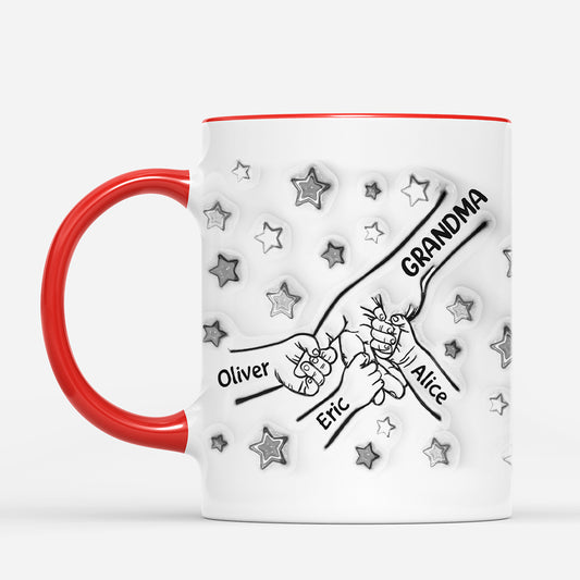 2410MUK2 personalised dad and kids fists bump stars mug