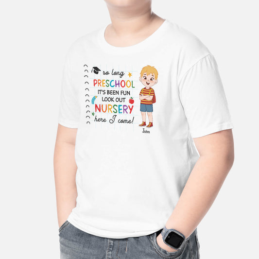 2601AUK2 so long preschool reception here i come personalised t shirt for kids