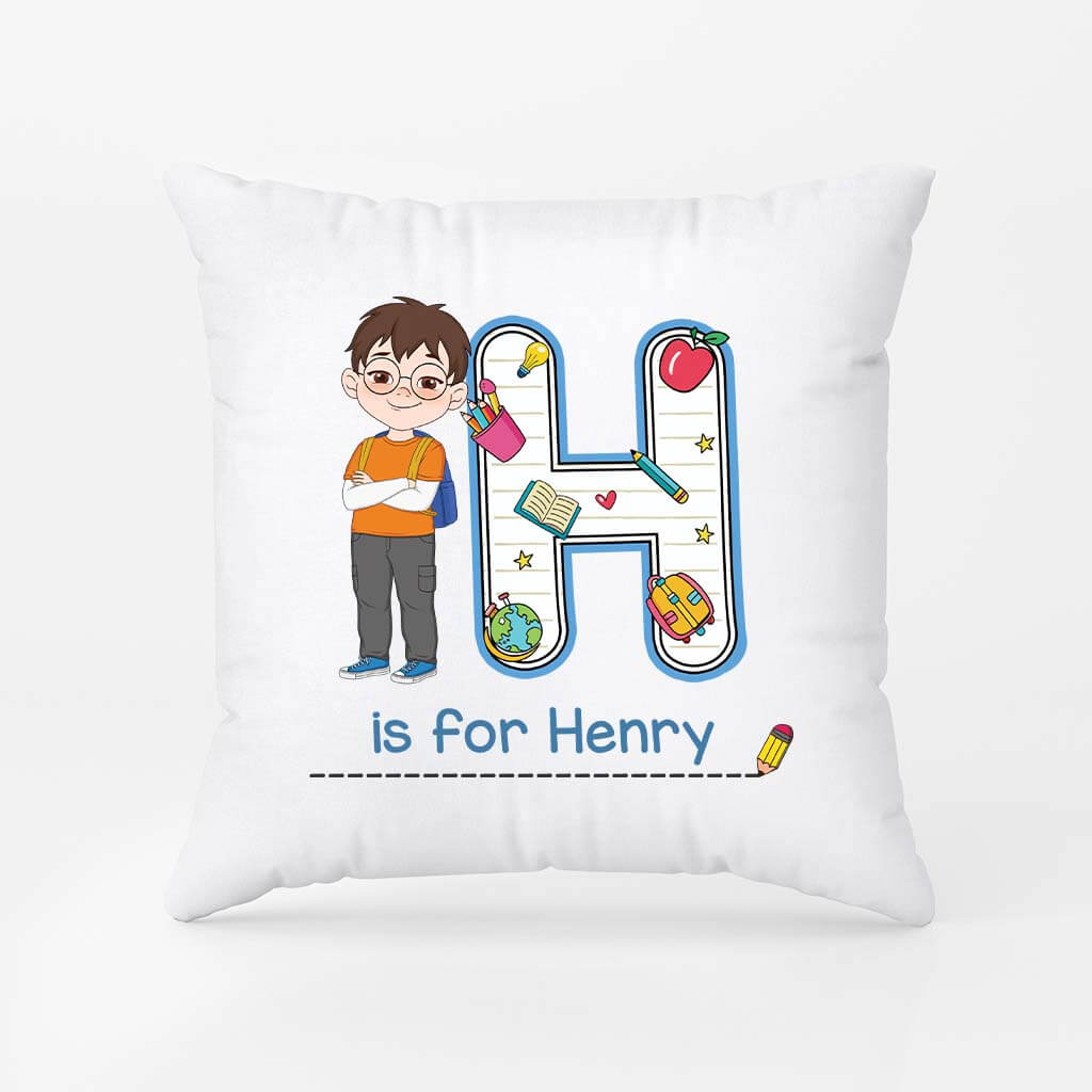 2605PUK1 spelling alphabet kids name personalised pillow for kids