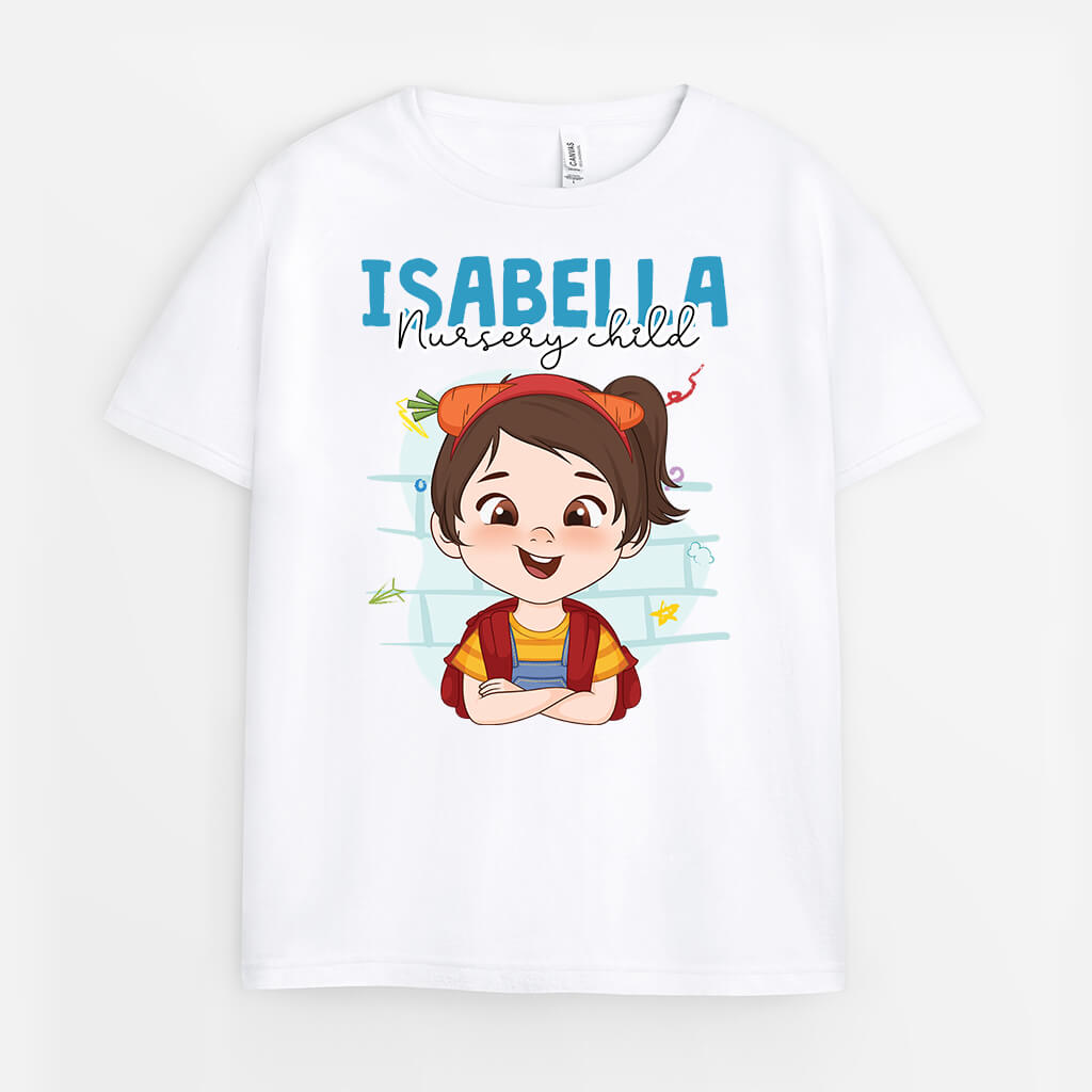 2612AUK1 nursery child personalised t shirt for kids