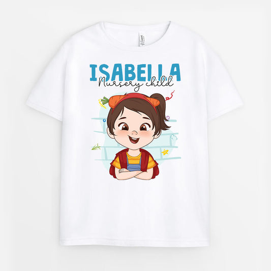 2612AUK1 nursery child personalised t shirt for kids