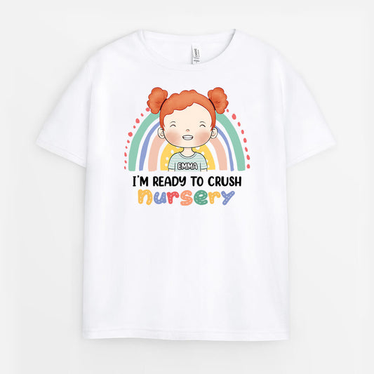 2623AUK1 im ready to crush nursery rainbow personalise childrens t shirts design