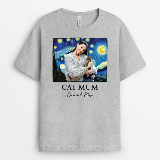 2628AUK1 cat mum with the starry night custom cat themed shirts