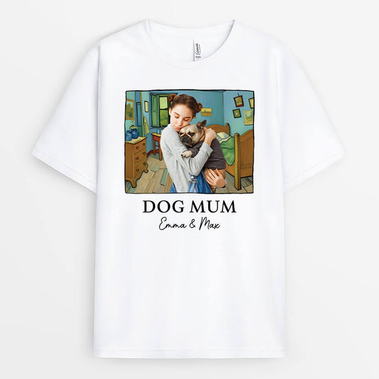 2628AUK2 dog mum with the starry night personalised dog t shirts