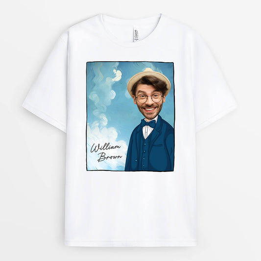 2629AUK1 a mans face customised t shirts for art lovers