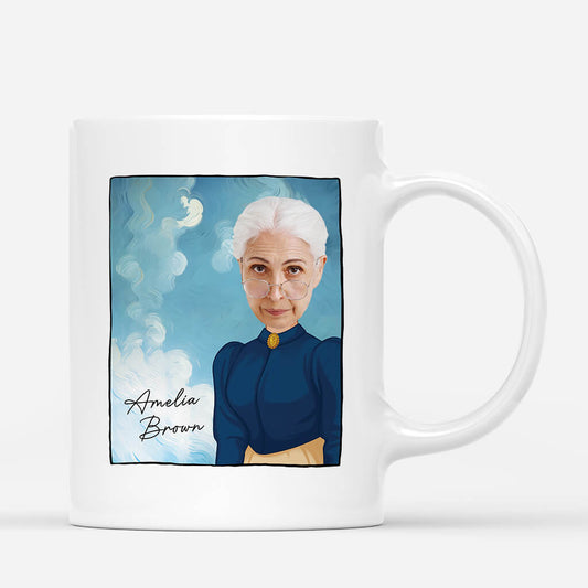 2629MUK1 a womans face custom mugs uk for art lovers