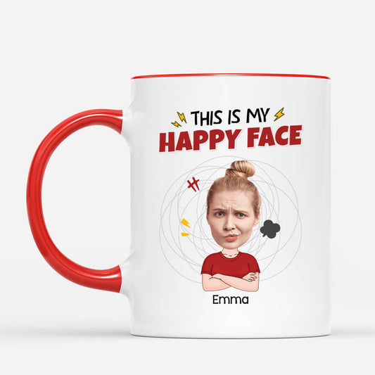 2661MUK2 this is my happy face funny personalised mugs uk for men